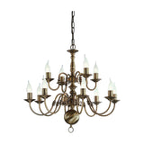 Halle 12 light chandelier in bronze finish
