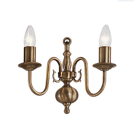 Halle 2 light wall light in bronze finish