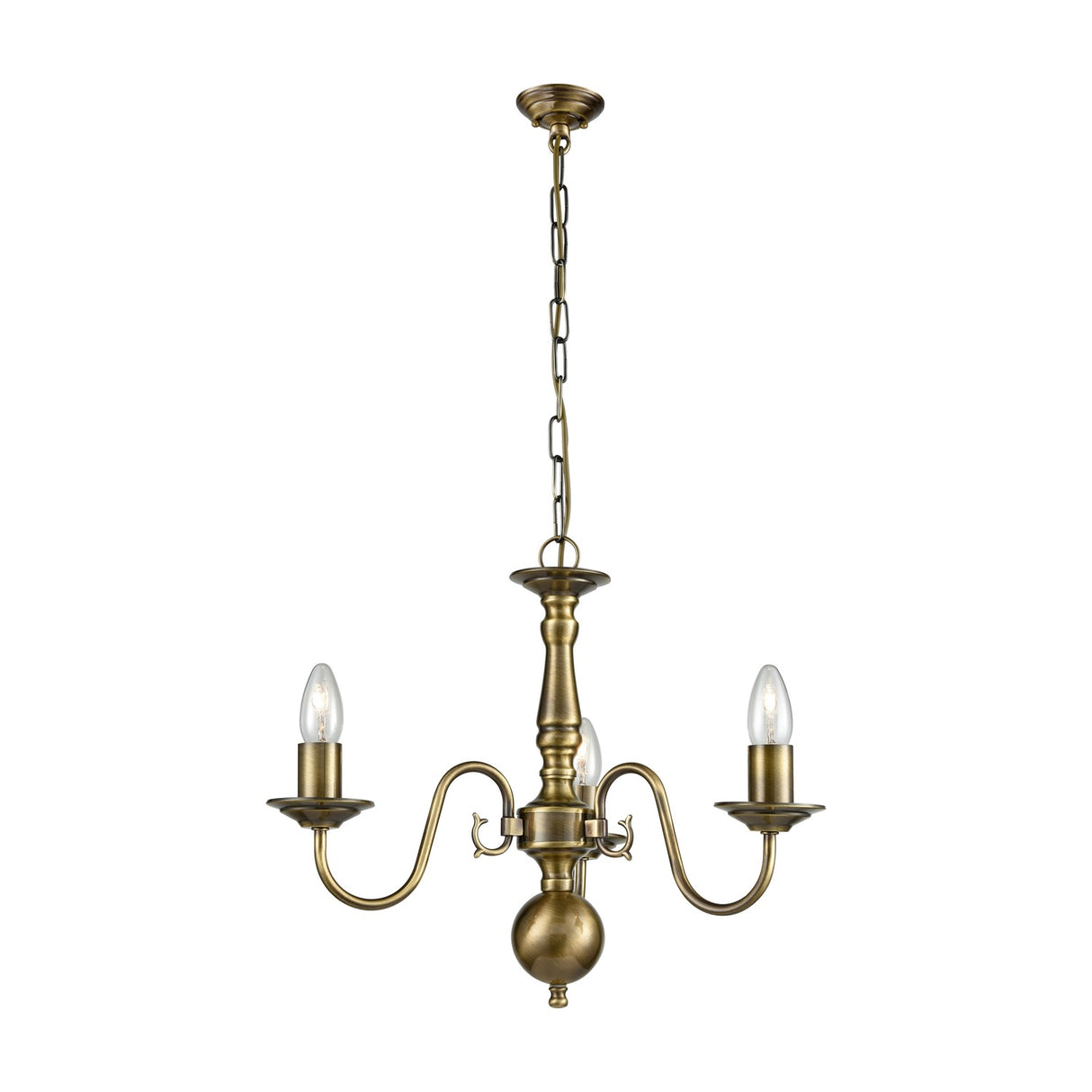 Halle 3 light pendant light in bronze finish