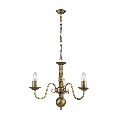 Halle 3 light pendant light in bronze finish