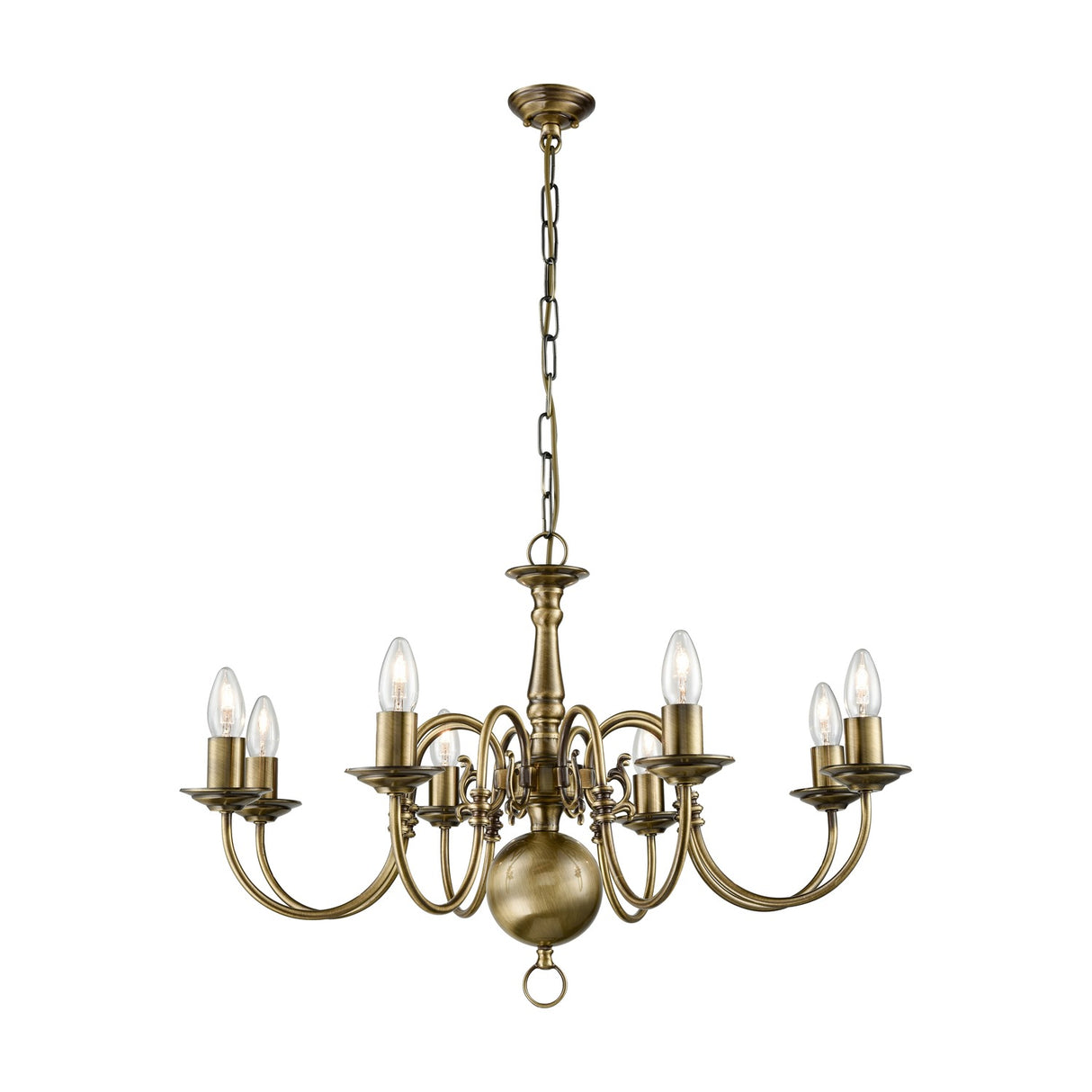 Halle 8 light chandelier in bronze finish