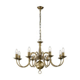 Halle 8 light chandelier in bronze finish