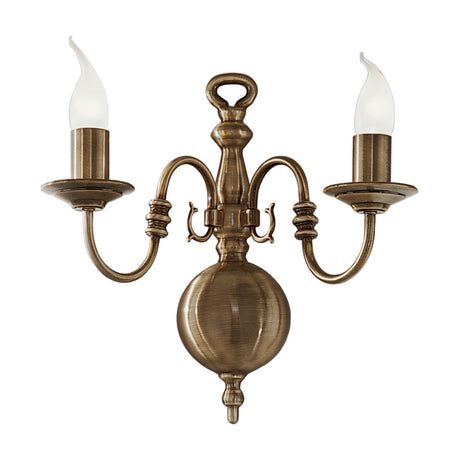 Halle 2 light wall light in bronze finish