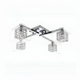 Verdale 4 Light Glass & Wire Semi-Flush Light - Chrome