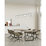 Verdale 4 Light Glass & Wire Suspension Bar - Chrome