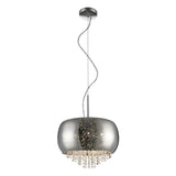 Lunara 3 Light Crystal Suspension Light - Chrome