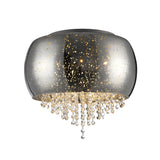 Lunara 3 Light Crystal Flush Light - Chrome