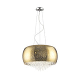 Lunara 5 Light Crystal Suspension Light - Gold