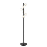 Lumen 6 Light Floor Lamp - Gold/Matt Black