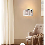 Laurin 1 Light Glass & Copper Mesh Wall Light - Chrome