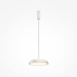 The Gerhard LED Dome Pendant Light 30cm - White features a minimalist design with a circular shade, suspended by a slender cord. Its energy-efficient lighting adds modern elegance, beautifully illuminating any space.