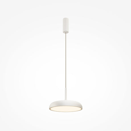 The Gerhard LED Dome Pendant Light 30cm - White features a minimalist design with a circular shade, suspended by a slender cord. Its energy-efficient lighting adds modern elegance, beautifully illuminating any space.