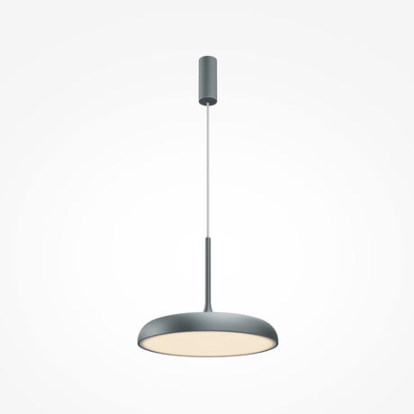 The Gerhard LED Dome Pendant Light 40cm in grey offers a modern, minimalist design with a smooth round shade and hangs from a slim cord connected to a cylindrical fixture. Perfect for adding contemporary flair and energy-efficient lighting to any space.