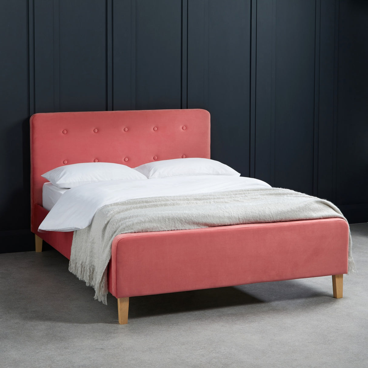 Pierre Double Bed Frame – Aqua