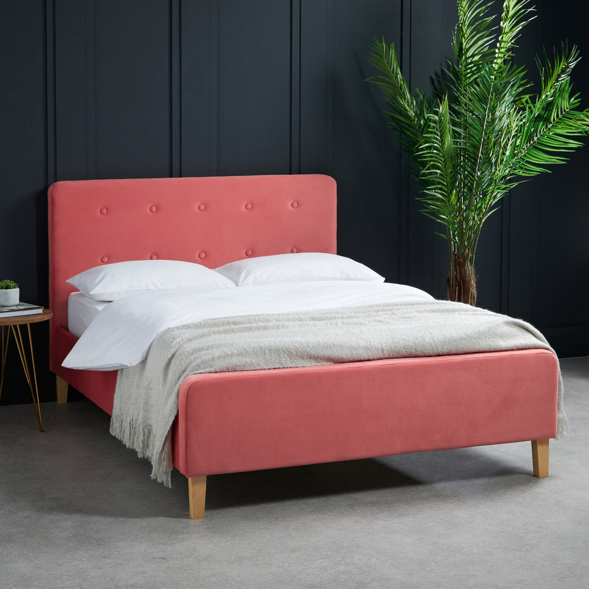 Pierre King Bed Frame - Aqua