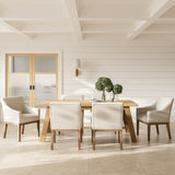 Piper Dining Chair - Bisque with Brushed Wood