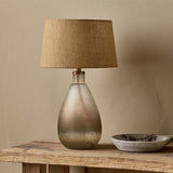 Palla Recycled Glass Table Lamp Base - Rustic Smoke