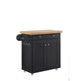 Portland Kitchen Island - Black