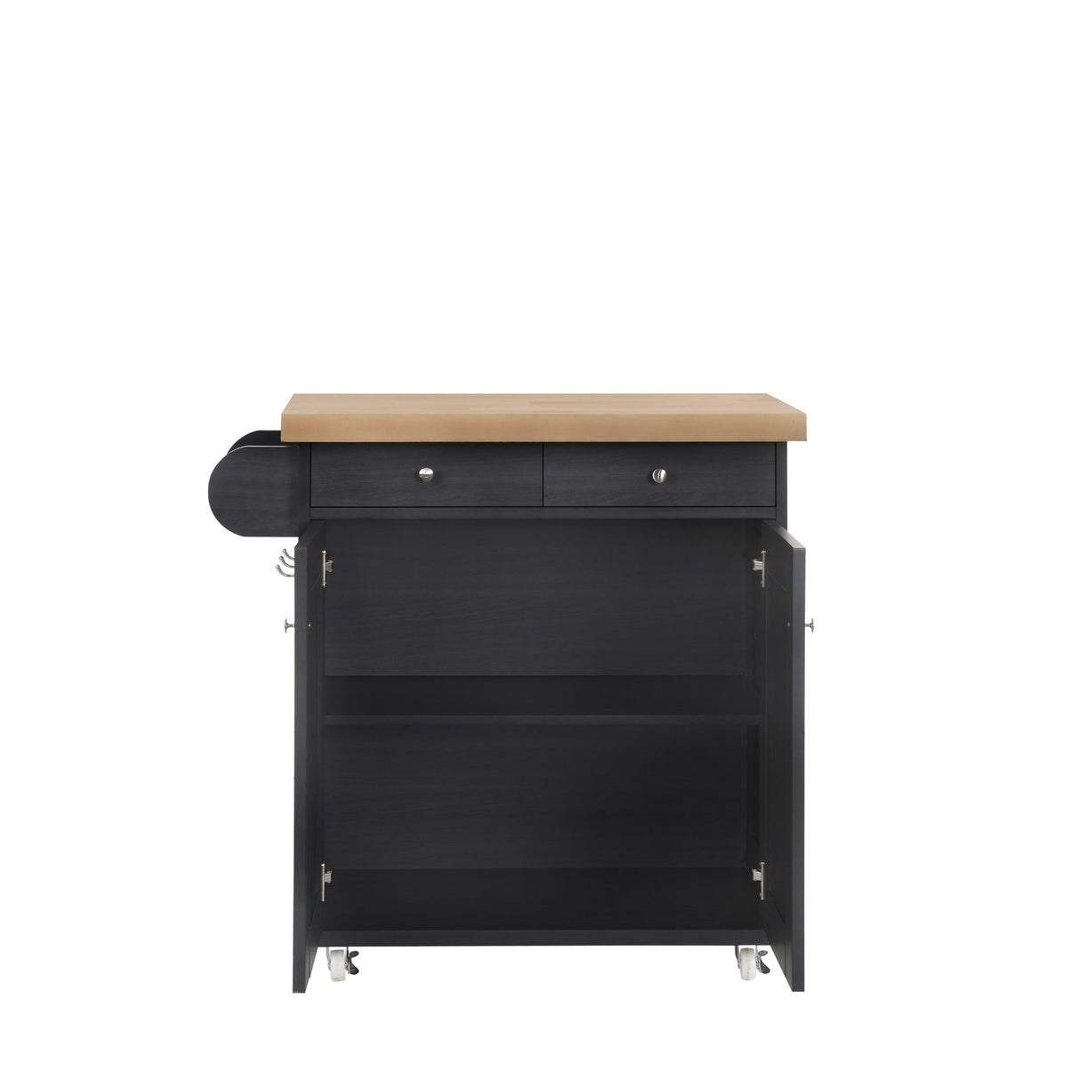 Portland Kitchen Island - Black