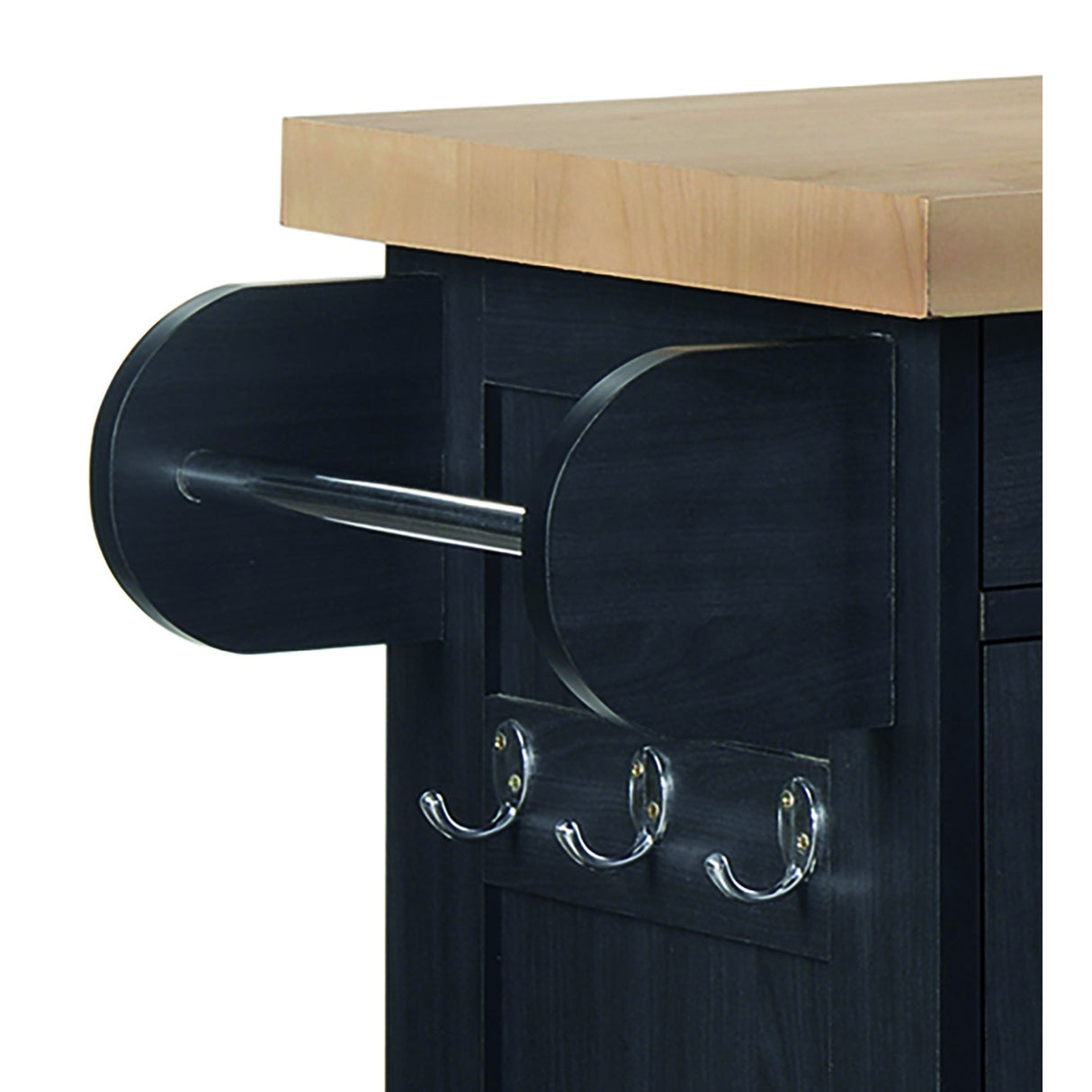 Portland Kitchen Island - Black