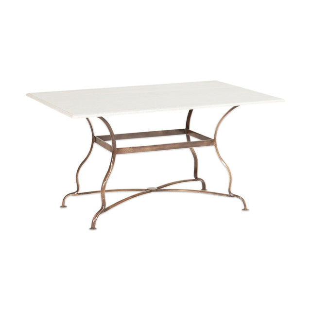 Parwaha Marble Garden Table - Off White