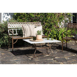 Parwaha Marble Garden Table - Off White