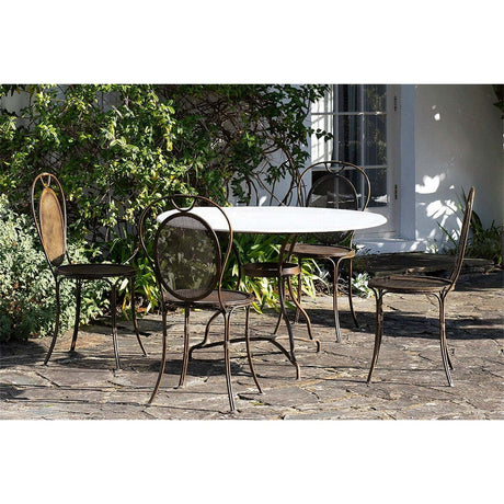 Bolvessa 4 Seater Marble Garden Table - Off White