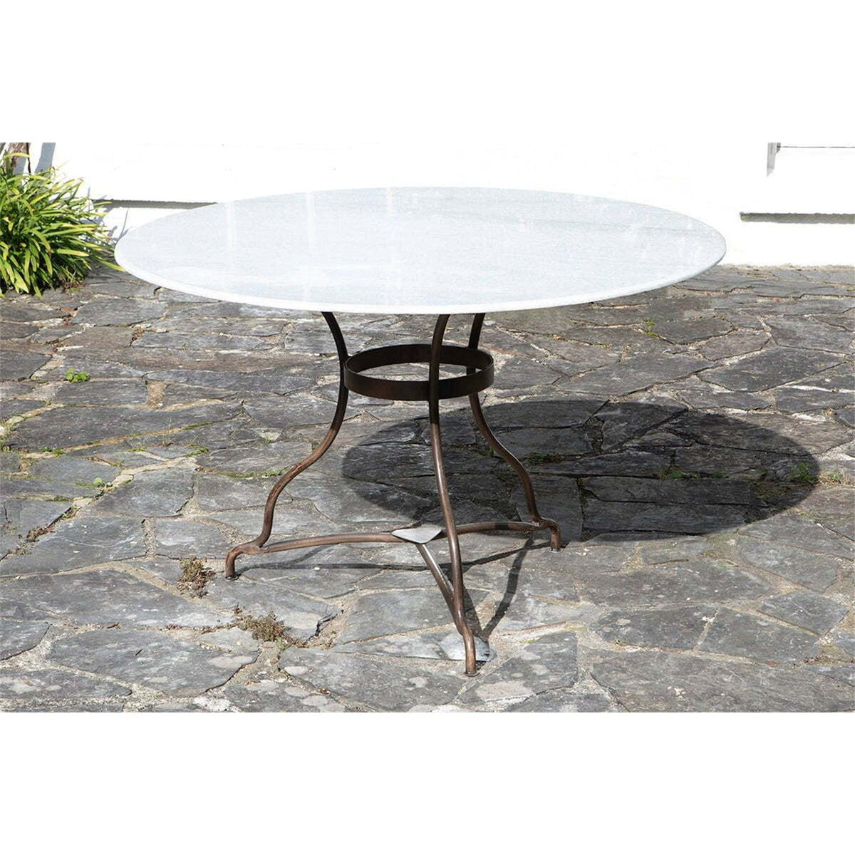 Parwaha 4 Seater Marble Garden Table - Off White