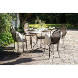 Parwaha 4 Seater Marble Garden Table - Off White