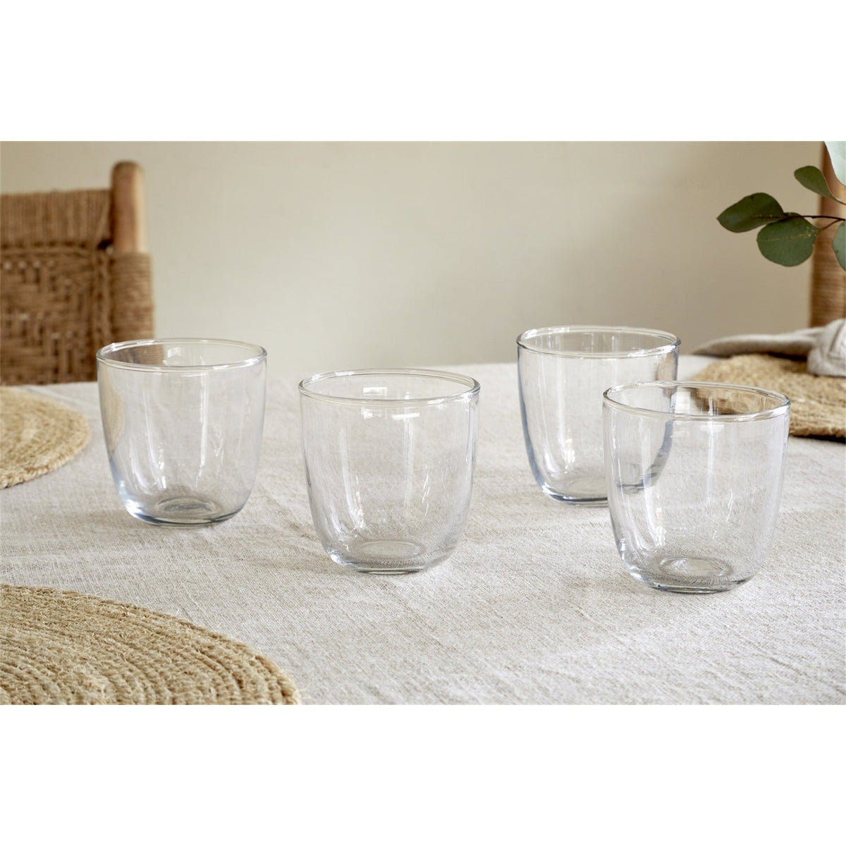 Pani Recycled Glass Tumblers - Clear - Set of 4