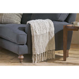 Puli 140 x 200cm Recycled Linen Throw - Natural