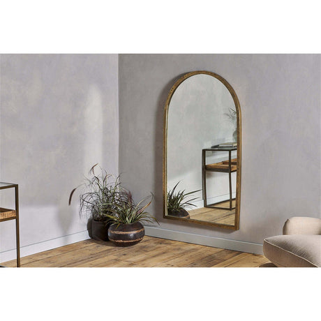 Murwara Arched Full Length Mirror - Antique Brass