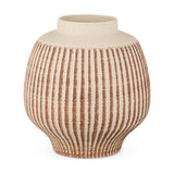 Perola Small Ceramic Vase - Natural & Rust