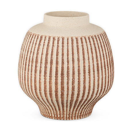 Perola Small Ceramic Vase - Natural & Rust