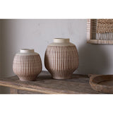Perola Small Ceramic Vase - Natural & Rust