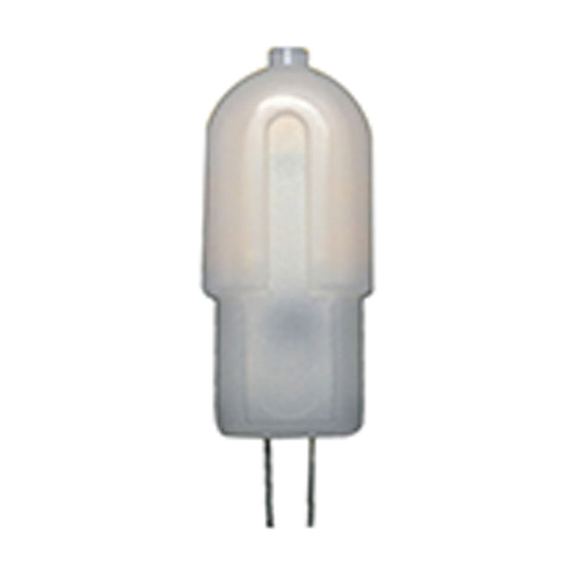 G4 capsule LED bulb, 2W 5000K, white cylindrical body with two pins, shown against a plain white background.