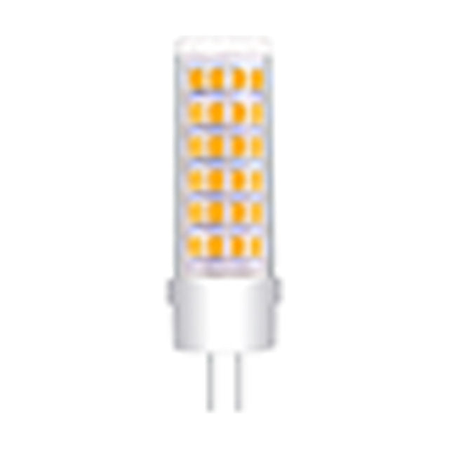 G4 ceramic capsule bulb, 5W 3000K warm white, clear cylindrical body with two-pin base, shown on a plain white background.