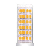 G4 ceramic capsule bulb, 5W 3000K warm white LED with rows of orange-toned diodes on a clear cylindrical body, shown on a plain white background.