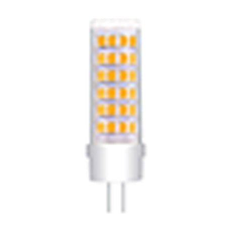 G4 ceramic capsule bulb, 5W 4000K, with clear body showing rows of LED chips and two-pin base, on a plain white background.