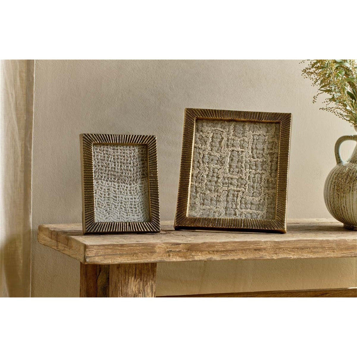 Ranoli 5 x 7 Etched Photo Frame - Antique Brass