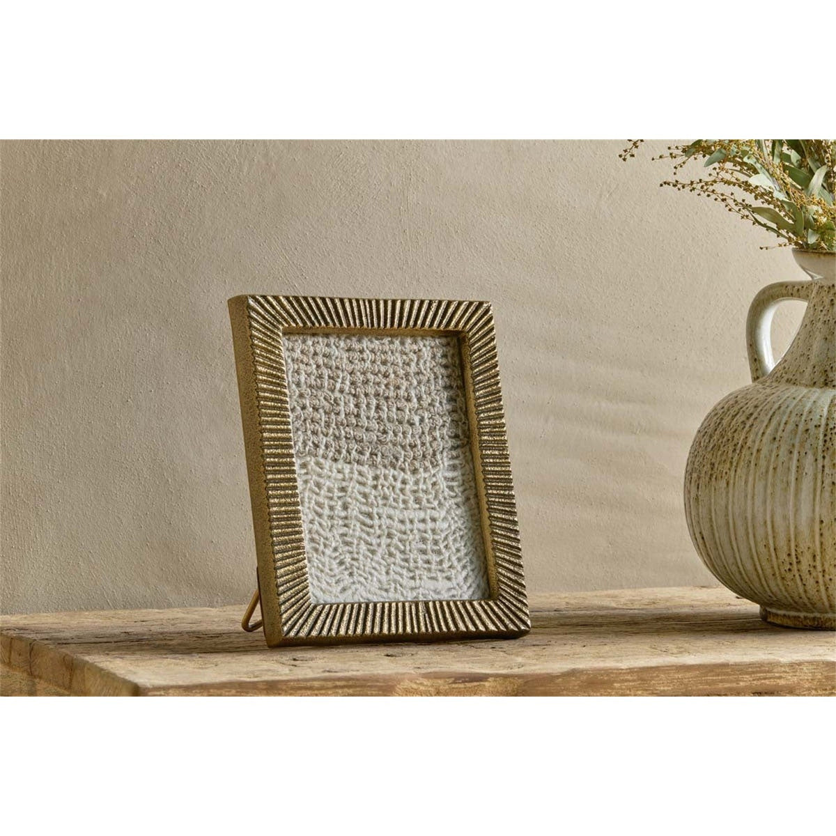 Ranoli 5 x 7 Etched Photo Frame - Antique Brass