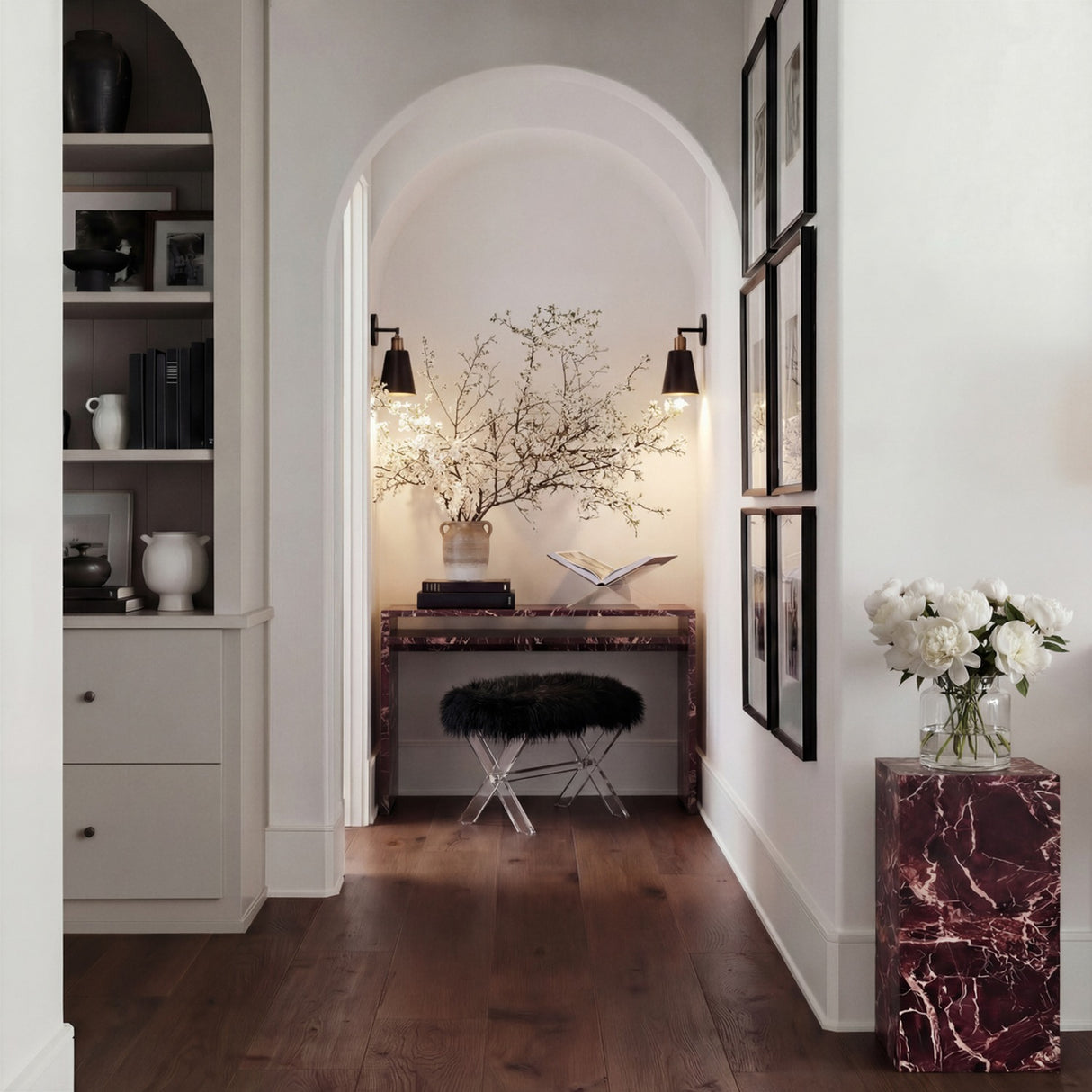 Raffles Desk - Rosso Levanto