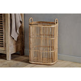 Rammi Tall Rattan Laundry Basket - Natural