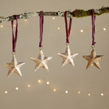 Roshani Star Baubles - Antique Brass - Set of 4