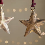Roshani Star Baubles - Antique Brass - Set of 4