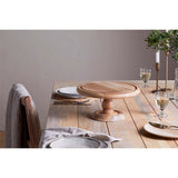 Mango Wood Cake Stand & Recycled Glass Dome - Natural
