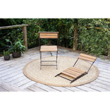 Rishikesh Wood Folding Garden Chair - Natural - Set of 2