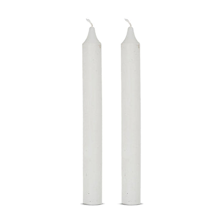 Rustic Soy Blend Dinner Candles - White - Set of 2
