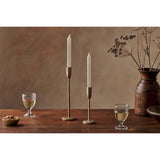 Rustic Soy Blend Dinner Candles - White - Set of 2