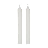 Rustic Soy Blend Dinner Candles - White - Set of 2